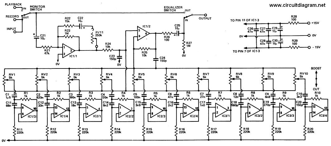 10 Band Equalizer Circuit Diagram - Electro Harmonix Graphic Equalizer  C2 B7 20 Band Graphic Equalizer - 10 Band Equalizer Circuit Diagram