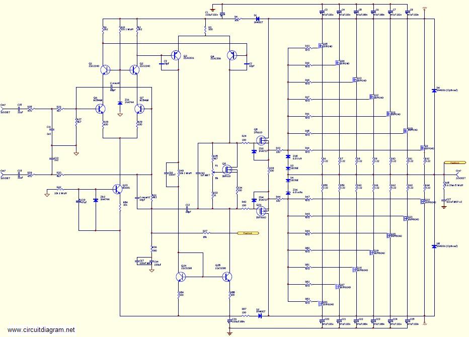 High Power Amplifier Circuit Diagram - 100w Power Amplifier Based Lm3886  C2 B7 800w Audio Amplifier With Mosfet - High Power Amplifier Circuit Diagram