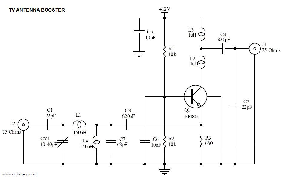 FM Receiver Antenna Amplifier - Schematic Design