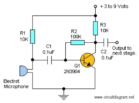 Preamplifier Circuit With Microphone Circuit Diagram Net - Simple Audio Pre Amplifier - Preamplifier Circuit With Microphone Circuit Diagram Net