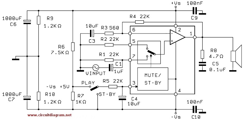 Tda7125 Audio Circuit - 60w Power Audio Amplifier Based On Tda2052 - Tda7125 Audio Circuit