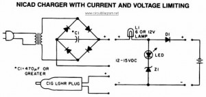 NiCAD Battery Charger with Current and Voltage Limiting circuit