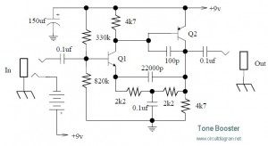 Tone booster circuit diagram Tone Booster circuit