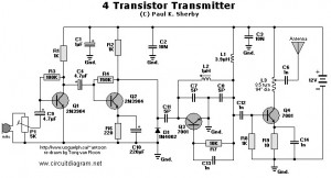 4 transistor fm transmitter 4 Transistors FM Transmitter circuit