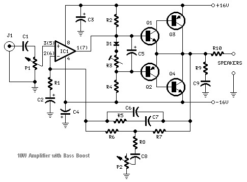 Surround Sound Circuit Diagram Download - 100w Power Amplifier Based Lm3886  C2 Bw Audio Amplifier - Surround Sound Circuit Diagram Download