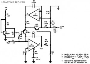 logarithmic amplifier LM11C Logarithmic Amplifier LM11C circuit