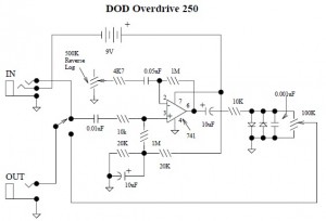 DOD Overdrive 250 circuit