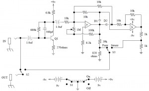 Octave Fuzz Pedal circuit