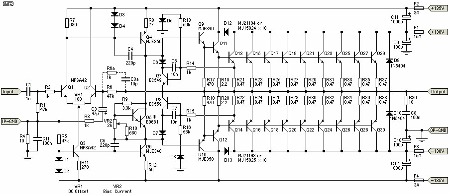Free Wiring Diagram: 2000w Transistor Audio Power ...