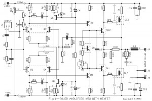 65W Power Amplifier circuit using HEXFET 65W Power Amplifier circuit using HEXFET