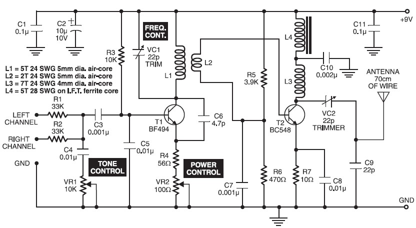 Free Wiring Diagram: 500 Km Fm Transmitter Circuit Diagram
