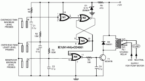 Low Cost Water Pump Controller Circuit Low Cost Water Pump Controller Circuit