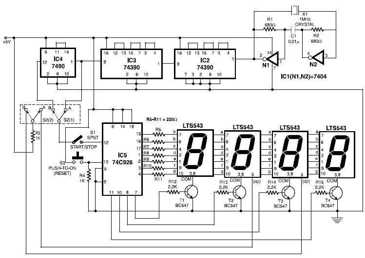Circuit For Quiz Contest : Electronic Jam Electronic Stopwatch Simple ...